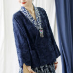 Buddha Stones Flower Jacquard V-Neck Long Sleeve Jacket 23