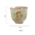 Buddha Stones 12 Chinese Zodiac Ceramic Teacup Kung Fu Tea Cup 130ml Cup BS 12