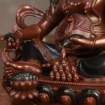 Buddha Stones Yellow Jambhala Bodhisattva Figurine Compassion Copper Statue Home Office Decoration Decorations BS 15