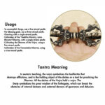 Buddha Stones Tibetan Meditation Bell and Vajra Dorje Copper Decoration Set Buddhist Supplies BS 22