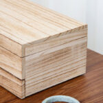 Buddha Stones Retro Beige Wooden Jewelry Box Two-Layer Jewelry Storage Box With Mirror - image 9