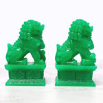 Buddha Stones Wealth Prosperity Pair of Fu Foo Dogs Guardian Lion Statues Home Decoration Decorations BS 1