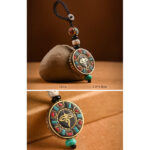 Buddha Stones Tibetan Om Mani Padme Hum Bodhi Seed Peace Key Chain Key Chain BS 10