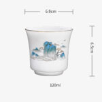 Buddha Stones Mountains Rivers Tree Ceramic Teacup Kung Fu Tea Cup 120ml Cup BS 11