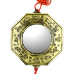 Buddha Stones Feng Shui Bagua Map Five-Emperor Coins Chinese Knotting Harmony Energy Map Bagua Map BS 6