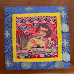 Buddha Stones Fengshui Kirin Prayer Altar Mat Healing Meditation Auspicious Symbol Mat Prayer Altar BS 13