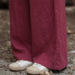 Buddha Stones Retro Wide Leg Pants Casual Women's Yoga Pants With Pockets Wide Leg Pants BS 17