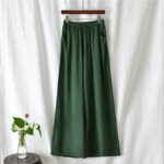 Buddha Stones Plain Wide Leg Pants Dance Women's Yoga Pants With Pockets Wide Leg Pants BS 57