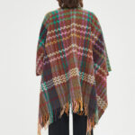 Buddha Stones Tibetan Shawl Colorful Wavy Line Tassels Winter Cozy Travel Scarf Wrap Tibetan Shawl BS 9