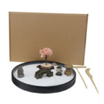 Buddha Stones Tree Small Bridge Landscape Meditation Calm Zen Garden Decoration Decorations BS 1