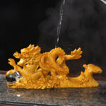 Buddha Stones Year Of The Dragon Color Changing Resin Horse Luck Tea Pet Home Figurine Decoration Decorations BS 2
