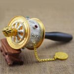 Buddha Stones Tibetan Lucky Prayer Wheel Decoration Decoration BS 3