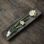 Lotus Peony Rose Flower Ceramic Spiritual Incense Burner (Extra 30% Off | USE CODE: FS30) Incense Burner BS White Daffodils