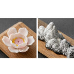 Buddha Stones Lotus Flower Tathagata Kwan Yin Avalokitesvara Ksitigarbha Meditation Ceramic Stick Incense Burner Decoration Incense Burner BS 17