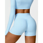Buddha Stones Gym Sports Yoga Backless Bra Crop Tank Top Shorts 2-Piece Outfit BS 23