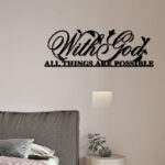 Buddha Stones With God All Things Are Possible Metal Sign Wall Art Wall Art BS 3