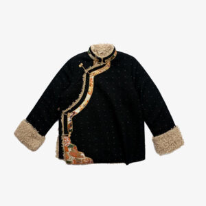 Buddha Stones Tibetan Clothing Lhasa Fleece Lined Top Winter Women Clothing Tibetan Clothes BS XL(Suitable for Weight 60-70kg)
