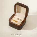 Buddha Stones Retro Handmade Black Walnut Wood Ring Jewelry Storage Box Leaf Wooden Gift Box Jewelry Storage Box BS 13