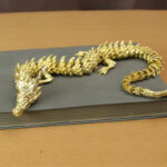 Buddha Stones Brass Copper Dragon Wealth Luck Protection Statue Figurine Home Decoration Decorations BS Gold