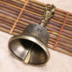 Buddha Stones Tibetan Meditation Bell and Vajra Dorje Copper Enlightenment Decoration Set Decorations BS 6
