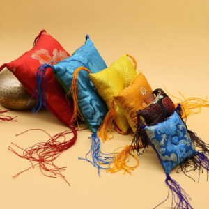 Buddha Stones Tibetan Singing Bowl Cushion Decoration with Tassel Decoration Decorations BS main