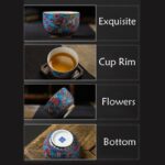 Buddha Stones Jingdezhen Porcelain Overglaze Decoration Colorful Flowers Ceramic Teacup Kung Fu Tea Cups Cup BS 9