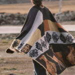 Buddha Stones Tibetan Shawl Deer Vase Geometric Shapes Winter Cozy Travel Scarf Wrap Tibetan Shawl BS 10
