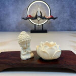 Buddha Stones Mini Ivory Fruit Tathagata Buddha Lotus Kwan Yin Avalokitesvara Manjusri Samantabhadra Serenity Desk Decoration Decorations BS 3
