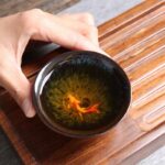 Buddha Stones Small Koi Fish Blue Kiln Change Chinese Jianzhan Ceramic Teacup Kung Fu Tea Cup 75ml Jian Zhan Tea Cup BS 1
