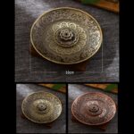 Buddha Stones Lotus Dragon Phoenix Eight Auspicious Symbols Zinc Alloy Incense Stick Holder Healing Incense Burner Decoration Incense Burner BS 4