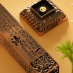 Buddha Stones Heart Sutra Alloy Incense Holder Healing Home Decoration Incense Burner Decorations Incense Burner BS 12