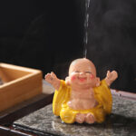 Buddha Stones Color Changing Laughing Buddha Resin Tea Pet Wealth Home Figurine Decoration Decorations BS 9