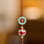 Buddha Stones Wu Lou Gourd Fu Character Tai Sui Amulet Fortune Phone Hanging Decoration Key Chain Hanging Decoration BS 2