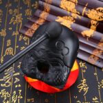 Buddha Stones Koi Fish Pattern Mindfulness Buddhist Temple Mokugyo Wooden Fish Drum Wooden Fish Drum BS 13*10cm