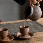 Buddha Stones Handcrafted Retro Brown Ceramic Teacup Kung Fu Tea Cup Cup BS 15