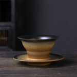 Buddha Stones Planet Design Ceramic Coffee Mug Rough Pottery Tea Coffee Cup With Saucer Coffee Mug BS Saturn 10cm*10cm*6.5cm*160ml