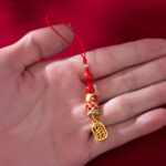 Buddha Stones Koi Fish Cinnabar Attracting Wealth Wish Ruyi Charm Luck Phone Hanging Decoration Phone Hanging Decoration BS 13