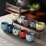 Buddha Stones Simple Multicolored Kiln Change Chinese Jianzhan Ceramic Teacup Kung Fu Tea Cup 110ml Jian Zhan Tea Cup BS main