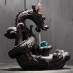 Buddha Stones Tibetan Dragon Protection Incense Burner Decoration Decoration BS 2