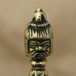 Buddha Stones Handmade Nepal Small Vajra Dorje Engraved Enlightenment Copper Decoration Dorje BS 4