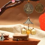 Buddha Stones Feng Shui Copper Coin Koi Fish Bagua Kirin Wind Chime Bell Luck Wall Hanging Decoration Decorations BS Avalokitesvara