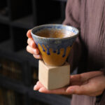 Buddha Stones Vintage Gradient Ceramic Coffee Mug Tea Latte Espresso Coffee Cup With Base 200ml Coffee Mug BS 3