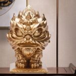 Buddha Stones Lion Statue Strength Resin Home Office Decoration Decorations BS 7