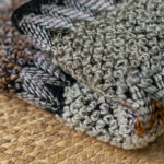 Buddha Stones Tibetan Shawl Gray Brown Striped Knitted Tassels Winter Cozy Travel Scarf Wrap Tibetan Shawl BS 10
