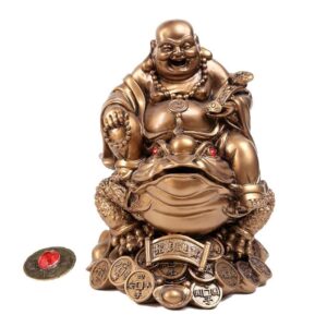 FengShui Maitreya Toad Ornament Decoration Decoration BS Bronze