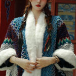 Buddha Stones Tibetan Multicolored Striped Shawl Winter Cozy Travel Scarf Wrap Tibetan Shawl BS 34