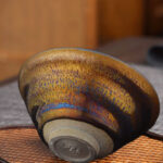 Buddha Stones Chinese Jianzhan Colorful Milky Way Glaze Ceramic Teacup Tenmoku Kung Fu Tea Cup Jian Zhan Tea Cup BS 4
