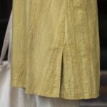 Buddha Stones Handmade Tie Dye Ramie Linen Frog-Button Midi Dress Wide Leg Pants With Pockets Midi Dress&Wide Leg Pants BS 31