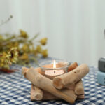 Buddha Stones Wood Candlestick Home Candle Holder Decoration Candle Holder BS 12