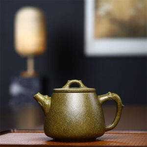 Buddha Stones Yixing Semi-handmade Yellow Green Purple Clay Kung Fu Teapot 240ml Teapot BS 13cm*4.8cm*240ml